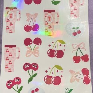 Cherry Themed Art Stickers